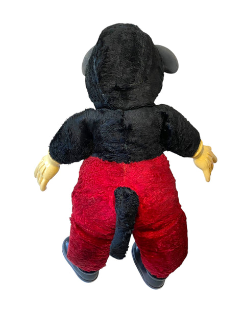 1950s Schwartz Toy Mickey Mouse Doll – RARE Vintage 50s Plush and Plastic Disney Collectible, Original Features Intact