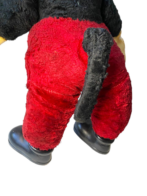 1950s Schwartz Toy Mickey Mouse Doll – RARE Vintage 50s Plush and Plastic Disney Collectible, Original Features Intact