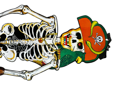 1980s Beistle Skeleton Pirate Die-Cut Decoration