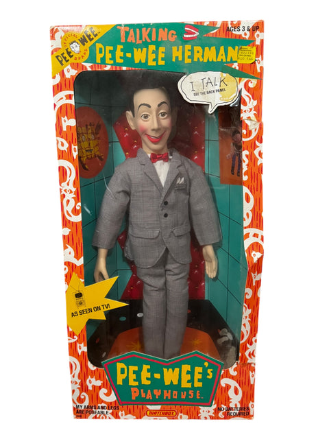 1987 Vintage Pee-Wee Herman Talking Doll – Matchbox, Original Box, Pull-String Working