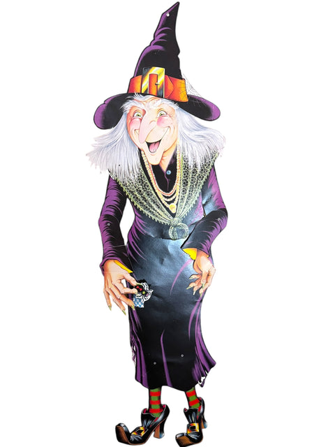 1980 Beistle Jointed Witch Halloween Die-Cut Decoration