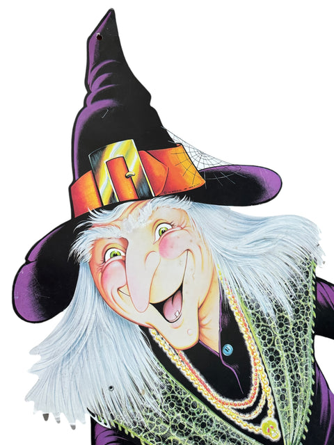 1980 Beistle Jointed Witch Halloween Die-Cut Decoration