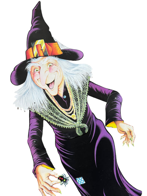 1980 Beistle Jointed Witch Halloween Die-Cut Decoration