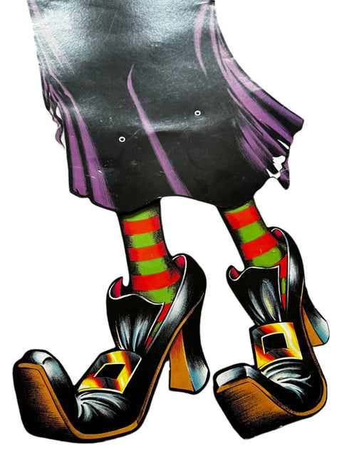 1980 Beistle Jointed Witch Halloween Die-Cut Decoration