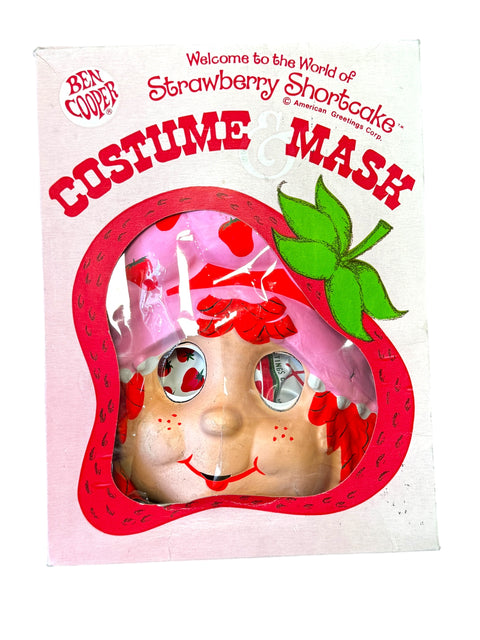 1980s Ben Cooper Strawberry Shortcake Costume Mask Set - Original Box, Minor Wear