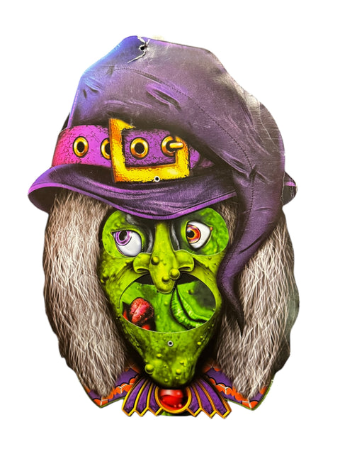 2000 Beistle Spin-a-Grin Witch Halloween Decoration (17")