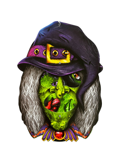 2000 Beistle Spin-a-Grin Witch Halloween Decoration (17")