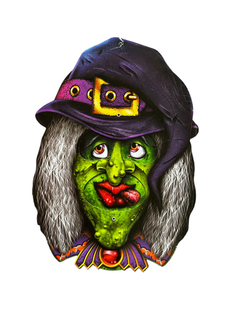 2000 Beistle Spin-a-Grin Witch Halloween Decoration (17")