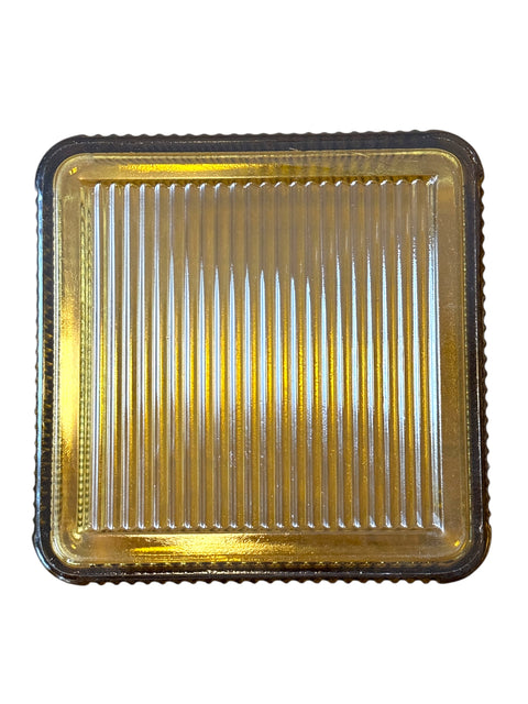 Amber Federal Glass Refrigerator Dish with Lid - Vintage Mid-Century Modern Kitchen Storage