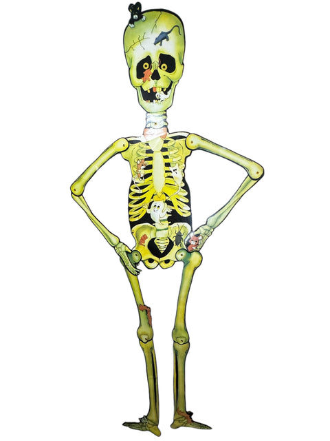 1960s Beistle Jointed Skeleton Decoration – Halloween Die-Cut