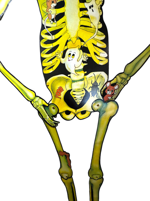 1960s Beistle Jointed Skeleton Decoration – Halloween Die-Cut