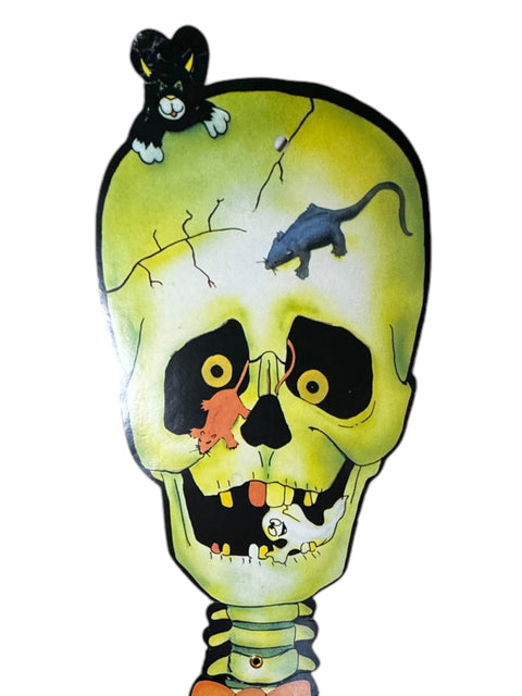 1960s Beistle Jointed Skeleton Decoration – Halloween Die-Cut