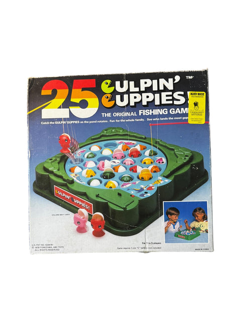 Vintage 1979 Gulpin' Guppies Fishing Game by ABC Toys - Original Classic Retro Toy, Fun Family Game in Box