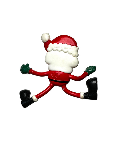 Lot of 2 Vintage Bendy Santa Claus Toys – Collectible Christmas Figures