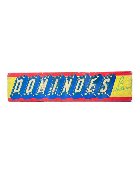 Vintage Halsam Dominoes Set - Classic Retro Domino Game with Original Box, 1950s Collectible