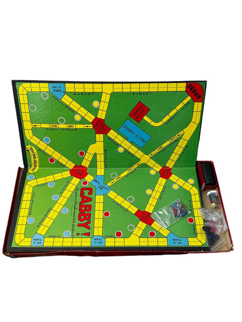 Vintage 1950s Cabby! Board Game by Selchow & Righter - Complete Set, Rare Taxi-Themed Game