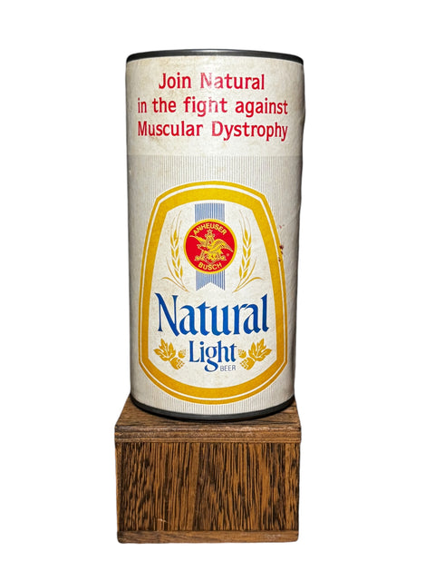 1970s Budweiser and Natural Light Muscular Dystrophy Campaign Can Bank - Promotional Charity Collectible