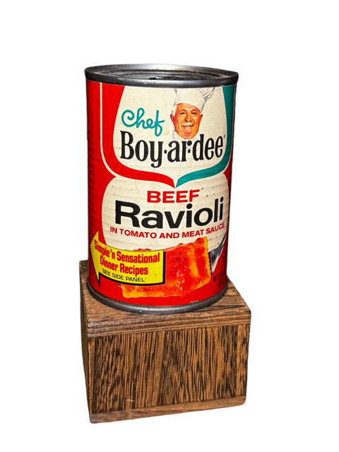 1980s Chef Boyardee Beef Ravioli Can Bank – Vintage Collectible Food Brand Memorabilia