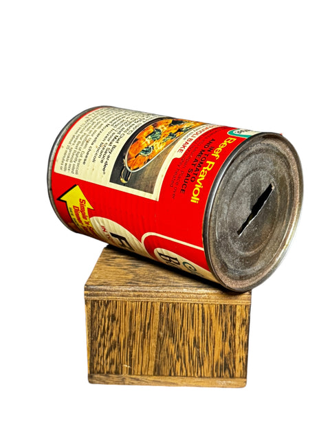 1980s Chef Boyardee Beef Ravioli Can Bank – Vintage Collectible Food Brand Memorabilia