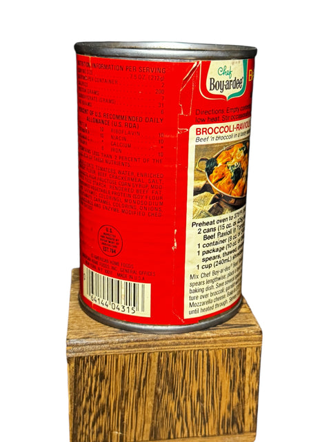 1980s Chef Boyardee Beef Ravioli Can Bank – Vintage Collectible Food Brand Memorabilia