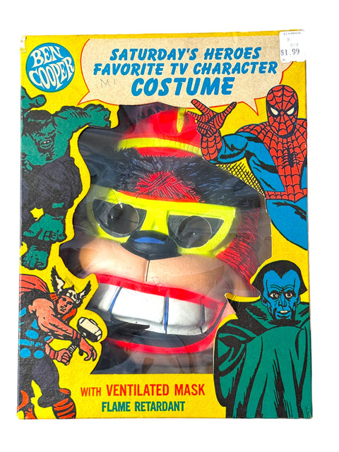 1969 RARE Ben Cooper Banana Splits Mask & Original Box – Iconic Retro Halloween Collectible