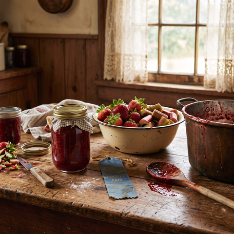 Homemade Strawberry Rhubarb Jam