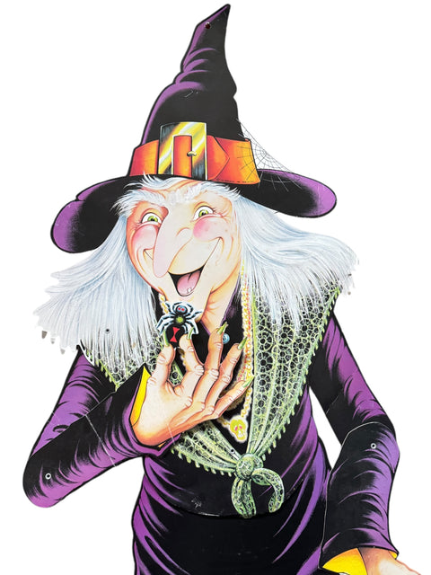 1980 Beistle Jointed Witch Halloween Die-Cut Decoration