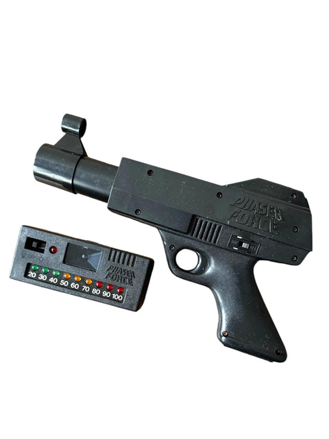 Vintage 1980s Phaser Force Laser Tag Gun & Sensor - Classic Retro Laser Toy in Good Condition, Untested - Collectors 80s Nostalgia