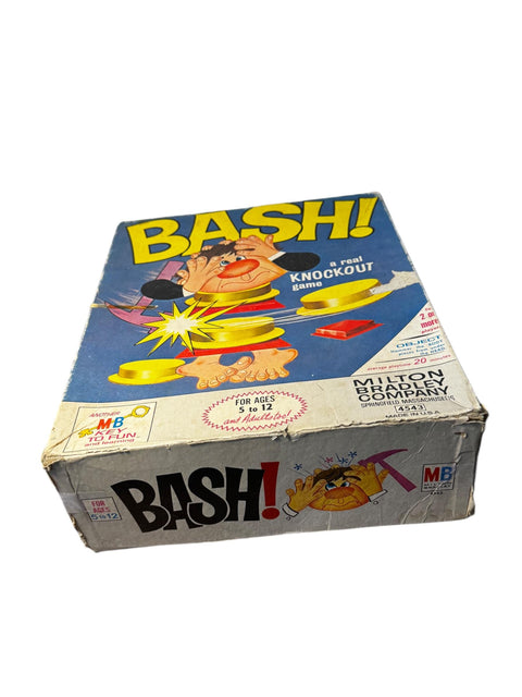 Vintage Bash! Game by Milton Bradley | 1970s Classic Stacking Game | Retro Family Fun Toy Complete Set