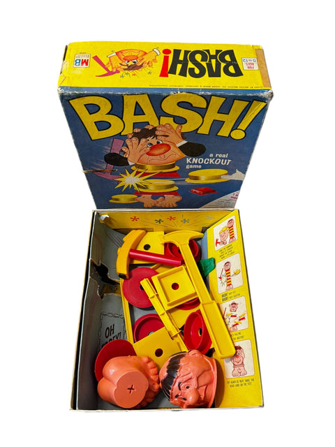 Vintage Bash! Game by Milton Bradley | 1970s Classic Stacking Game | Retro Family Fun Toy Complete Set