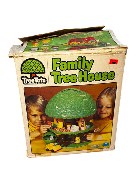 Vintage 1975 Tree Tots Family Tree House by Kenner - Complete Play Set with Original Box, 70s Retro Toy