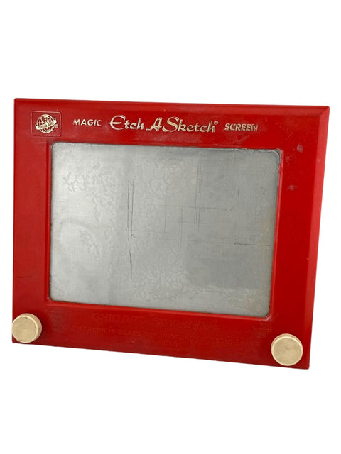 Vintage Etch A Sketch by Ohio Art - Classic Red 1960s Toy - Collectible Display Piece